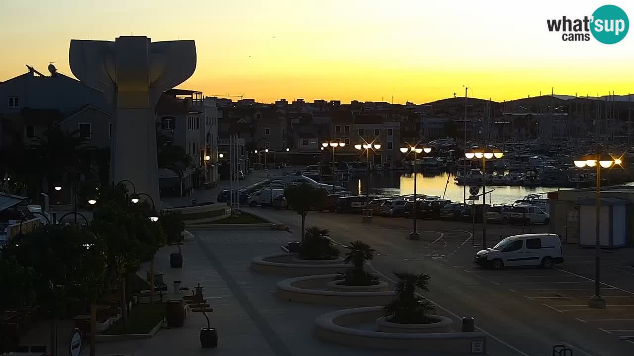 Vodice Live webcam – marina and  seafront
