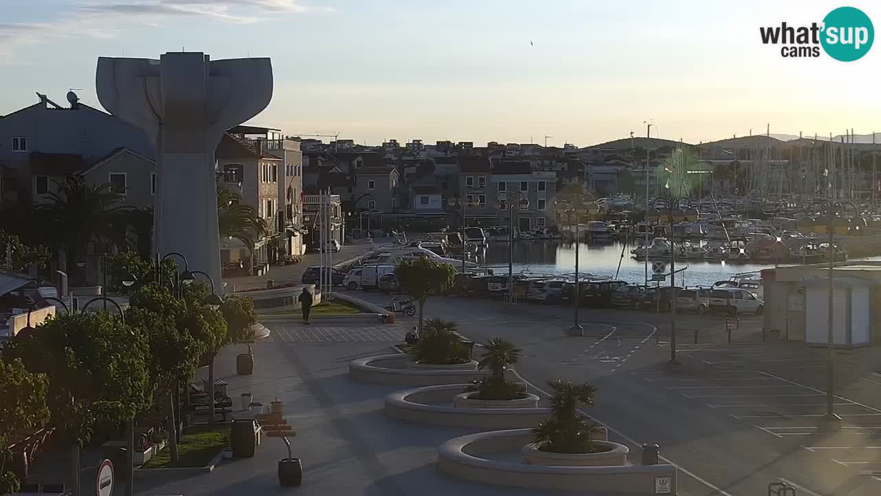 Vodice Live webcam – marina and  seafront