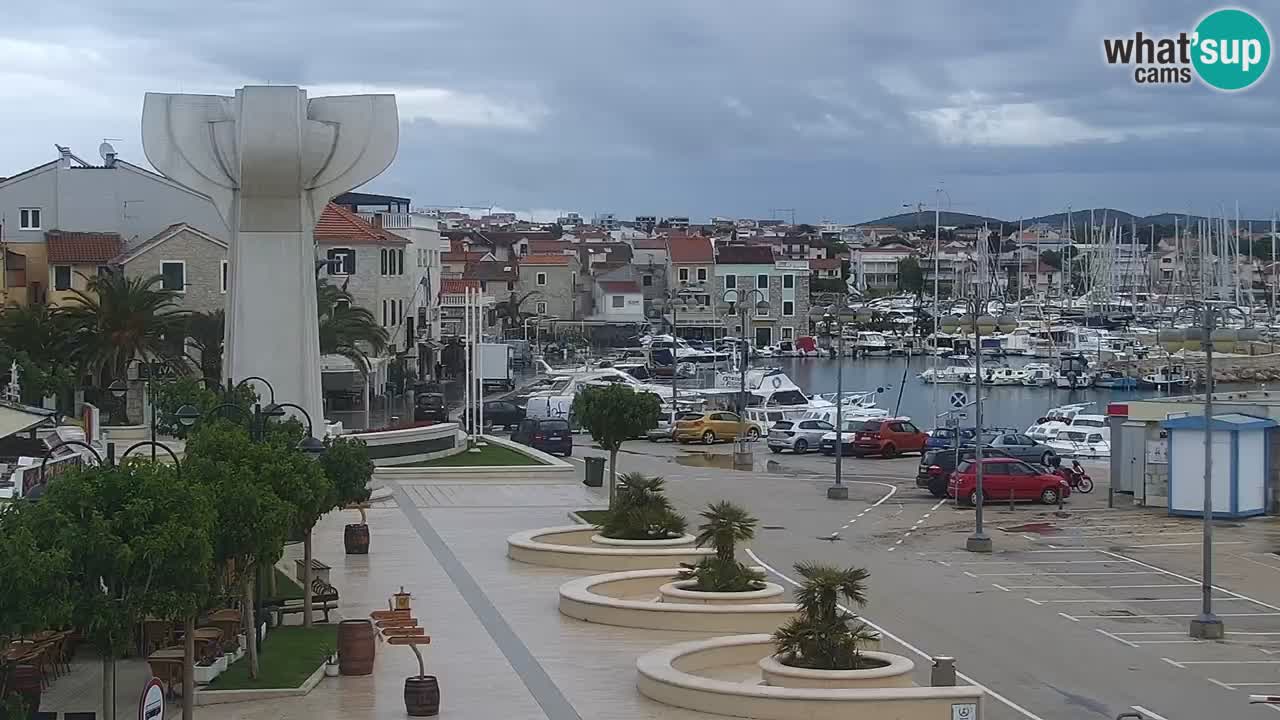 Vodice Live webcam – marina and  seafront