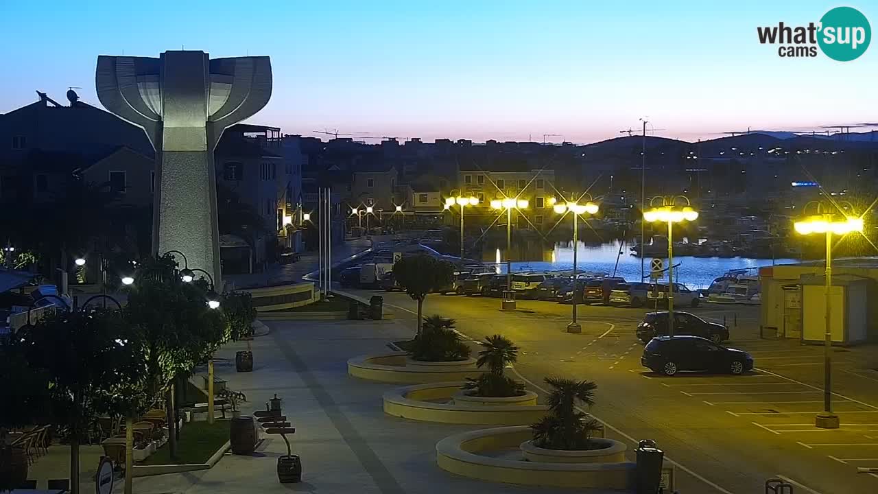 Vodice Live webcam – marina and  seafront