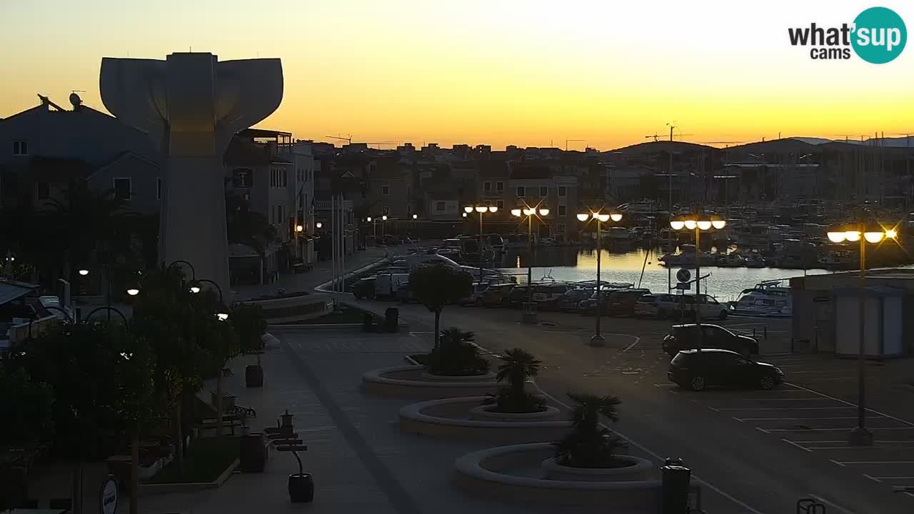 Vodice Live webcam – marina and  seafront