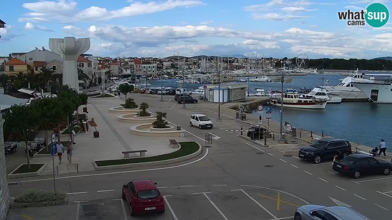 Vodice Live webcam – marina and  seafront