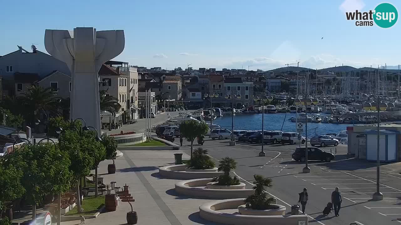 Vodice Live webcam – marina and  seafront