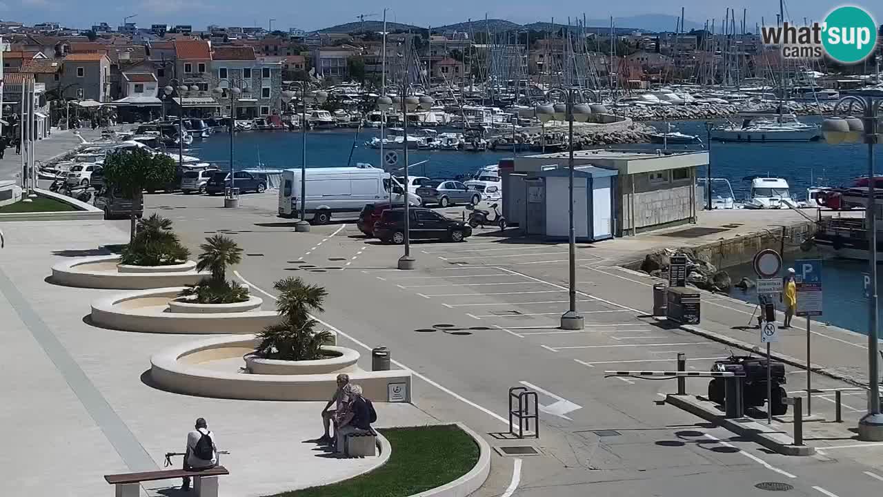 Vodice Live webcam – marina and  seafront