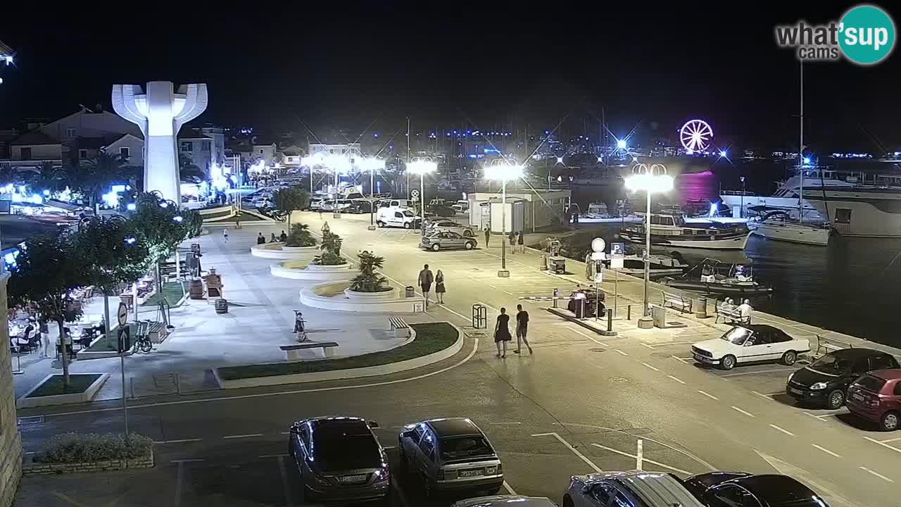 Vodice Live webcam – marina and  seafront