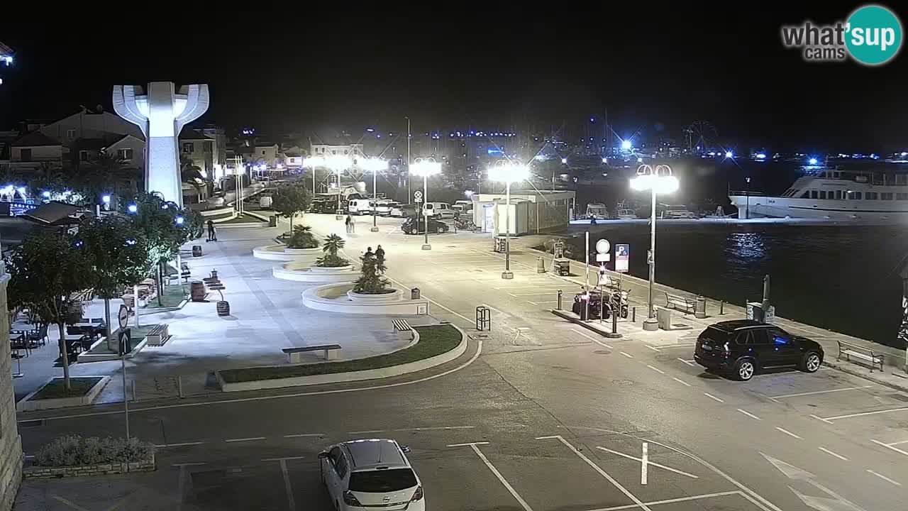 Vodice Live webcam – marina and  seafront
