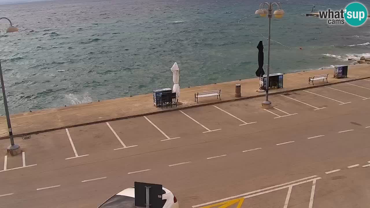 Vodice Live webcam – marina and  seafront