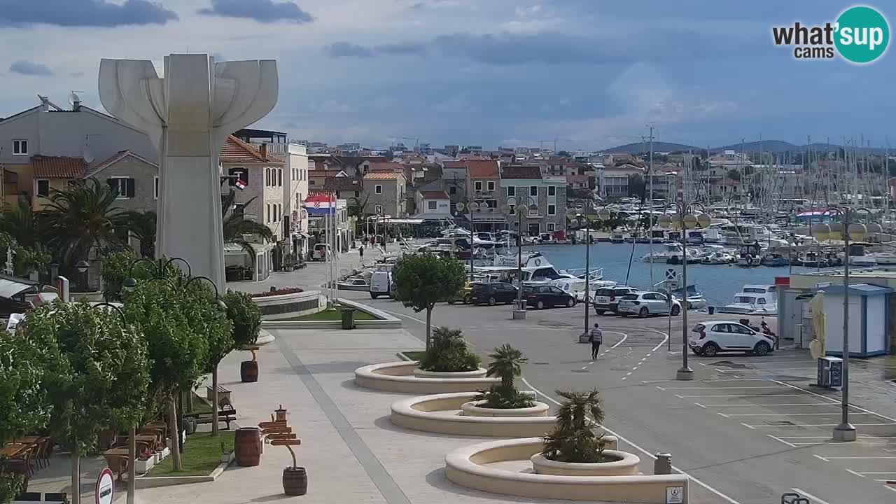 Vodice Live webcam – marina and  seafront