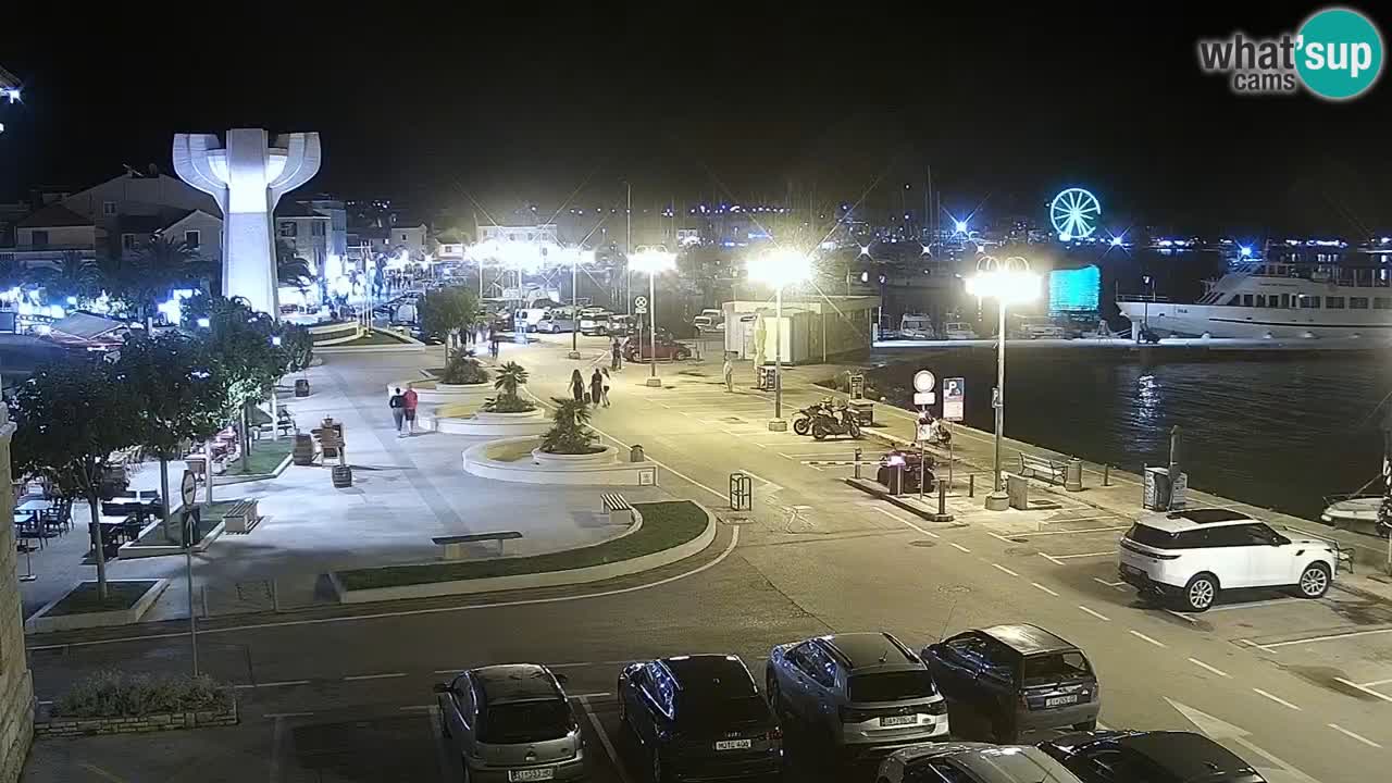 Vodice Live webcam – marina and  seafront
