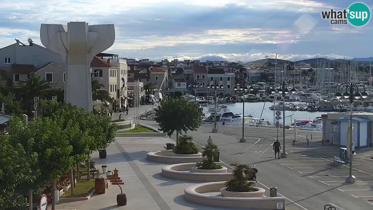 Vodice Live webcam – marina and  seafront