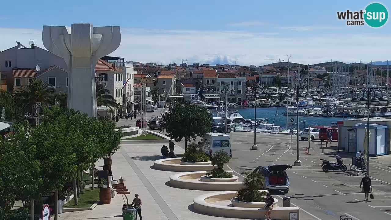 Vodice Live webcam – marina and  seafront
