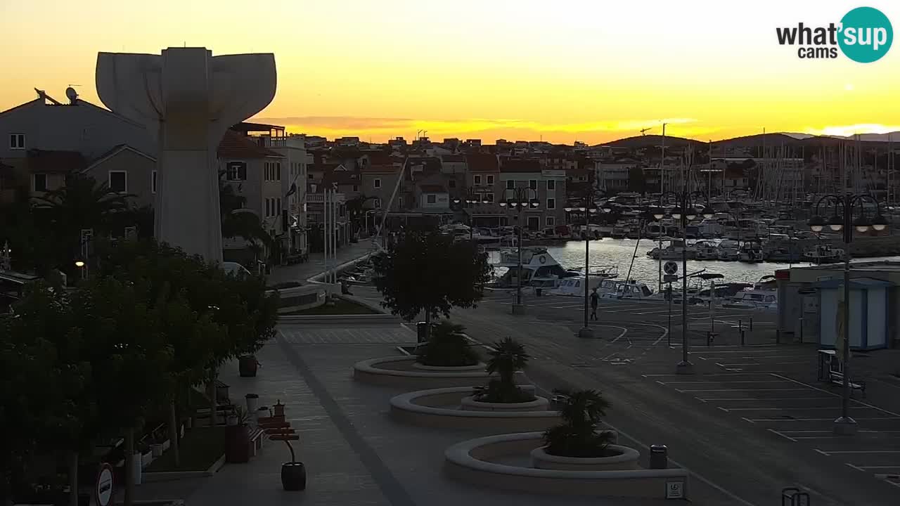 Vodice Live webcam – marina and  seafront