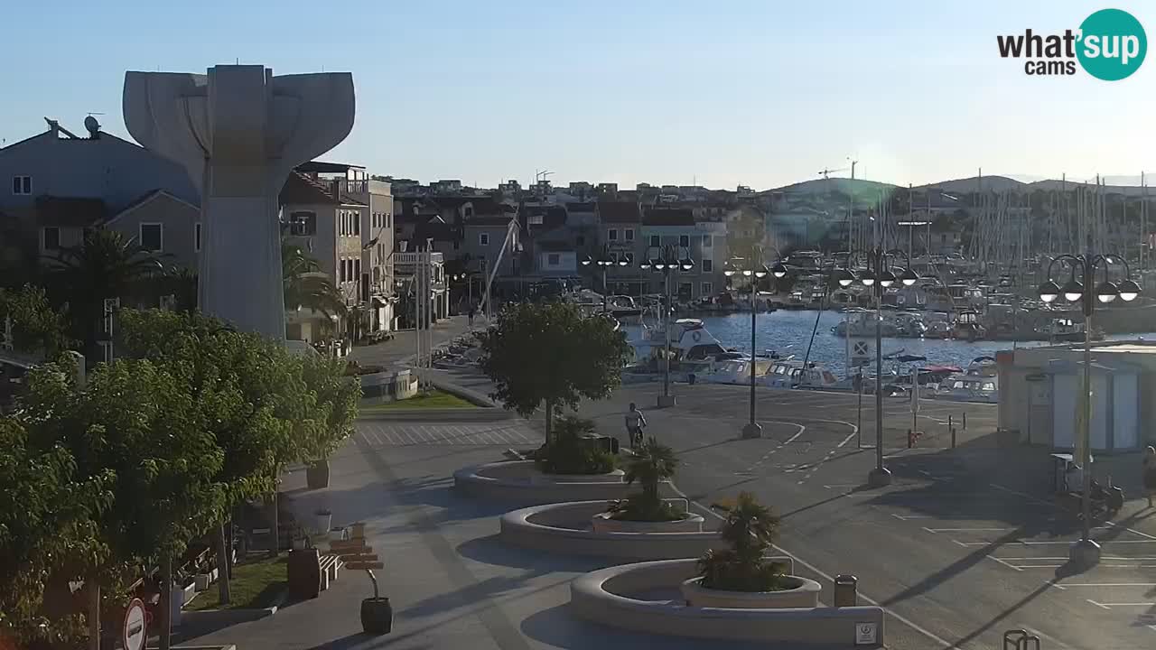 Vodice Live webcam – marina and  seafront
