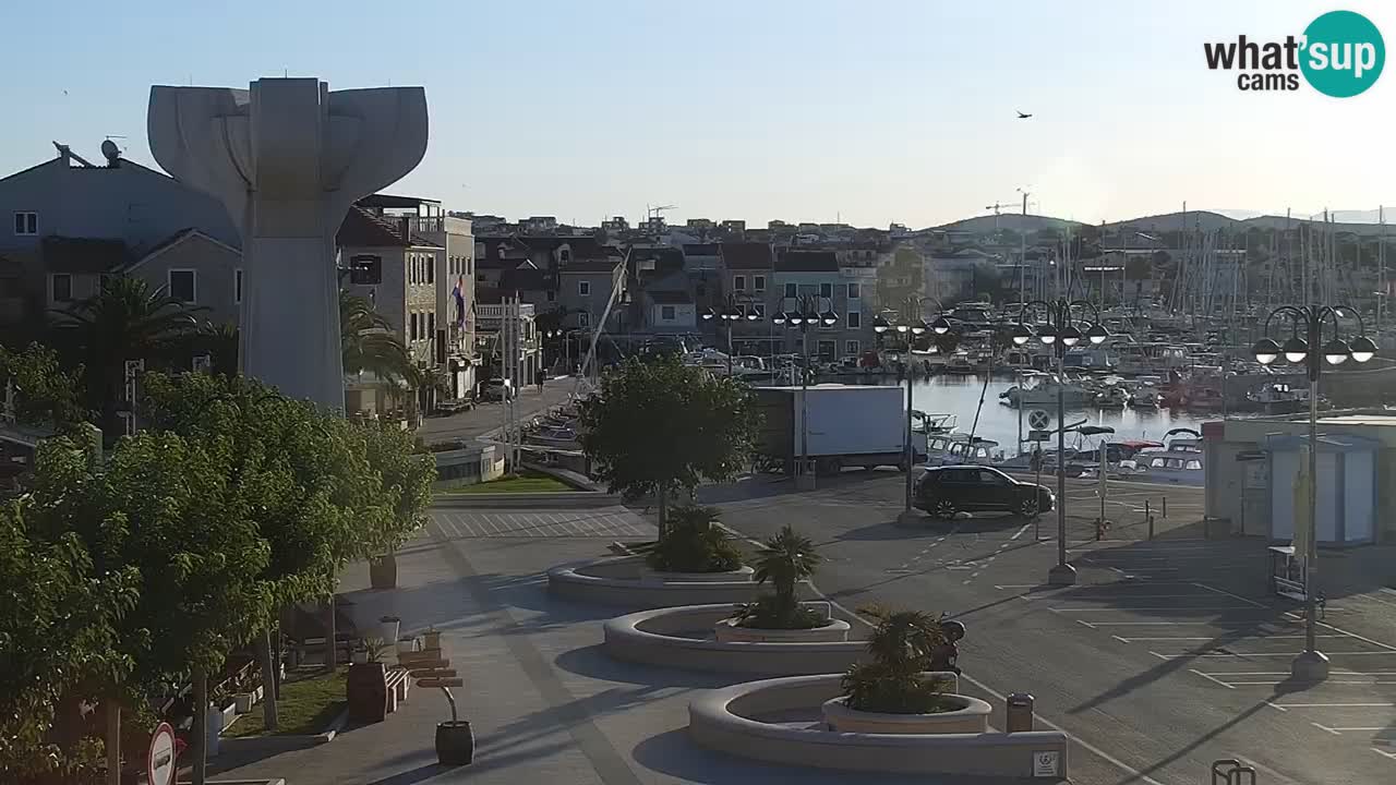 Vodice Live webcam – marina and  seafront