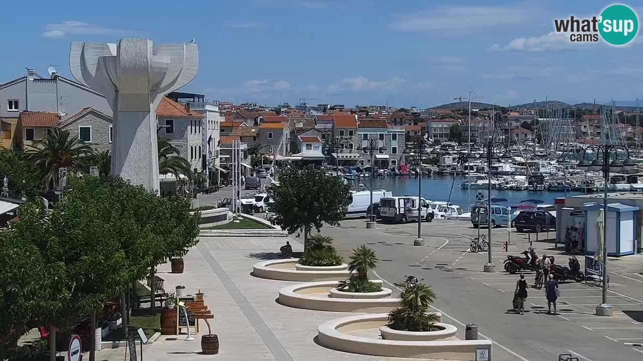Vodice Live webcam – marina and  seafront