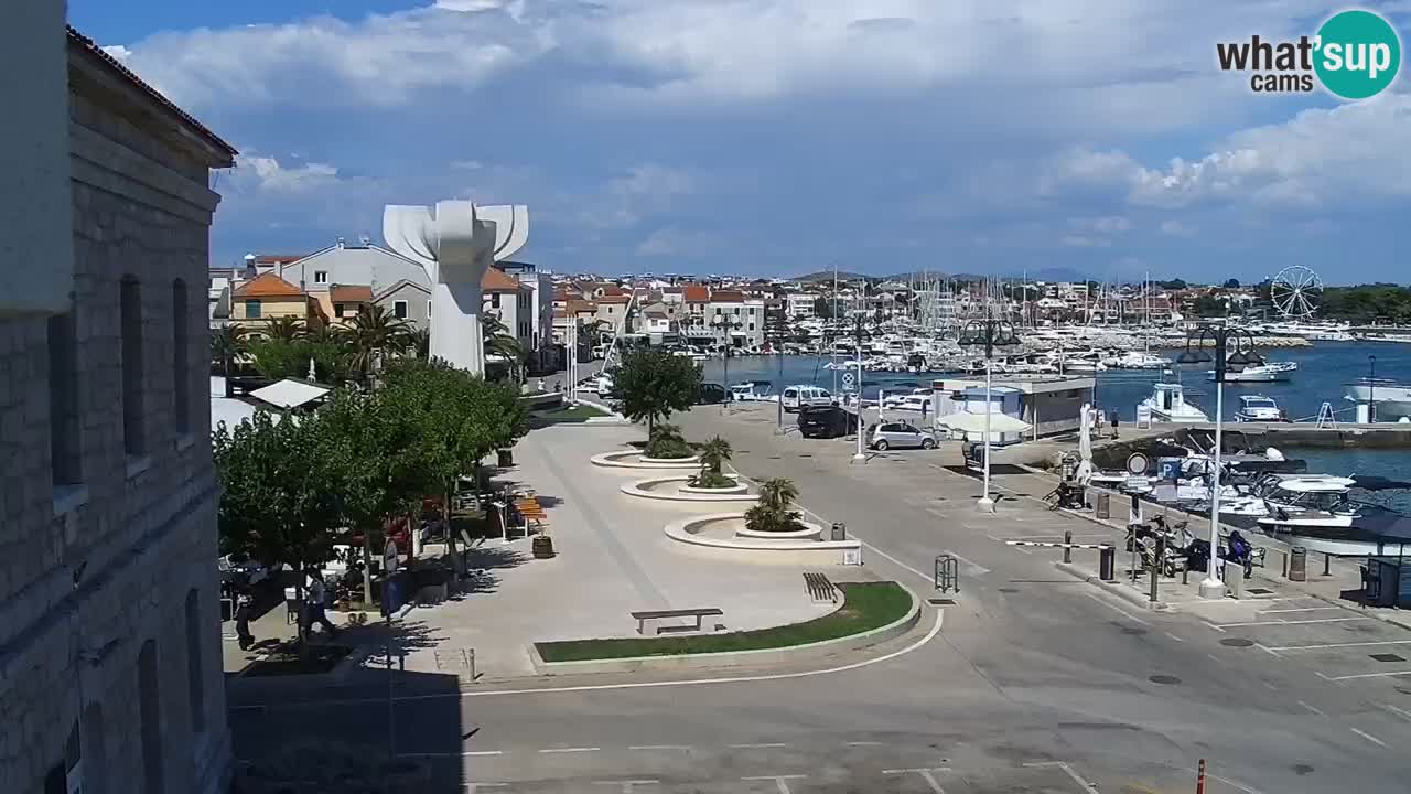 Vodice Live webcam – marina and  seafront