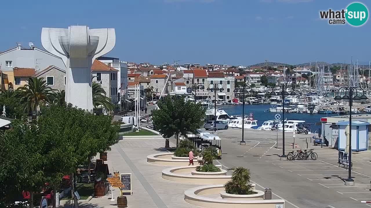 Vodice Live webcam – marina and  seafront
