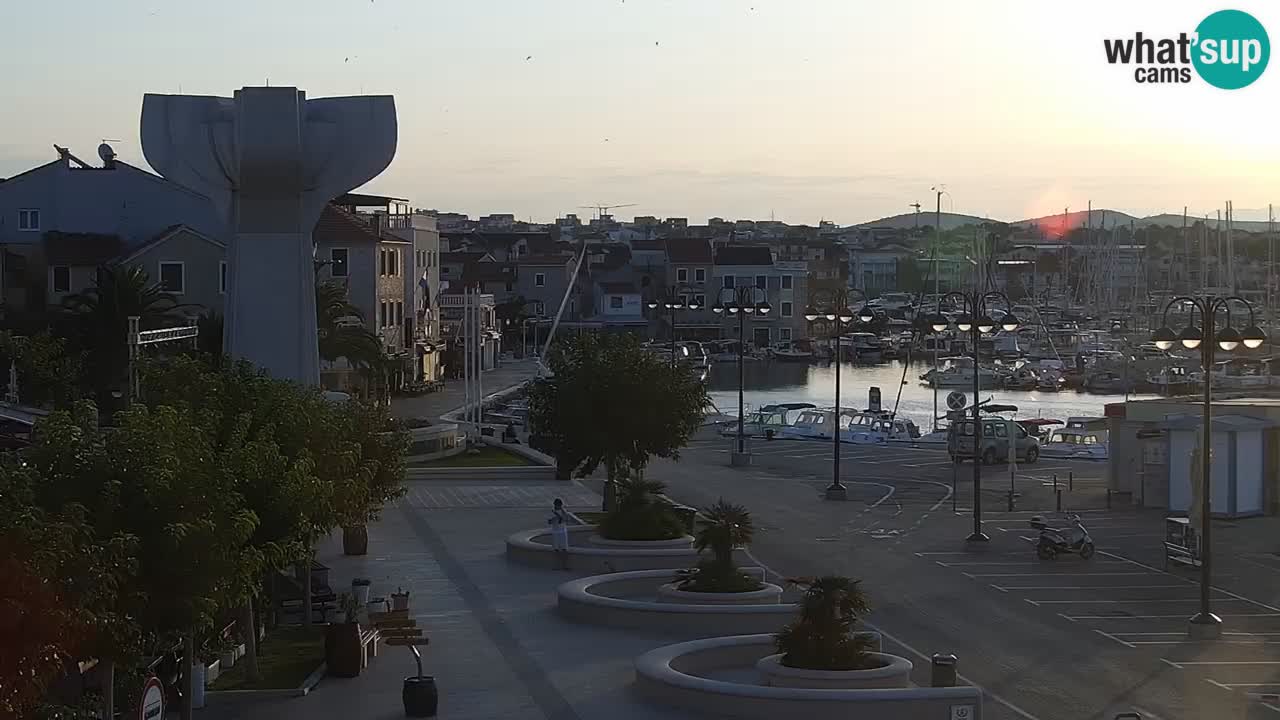 Vodice Live webcam – marina and  seafront