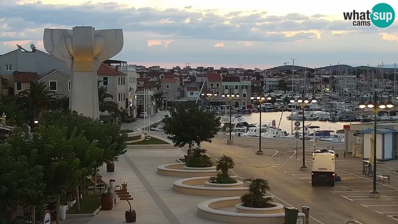 Vodice Live webcam – marina and  seafront