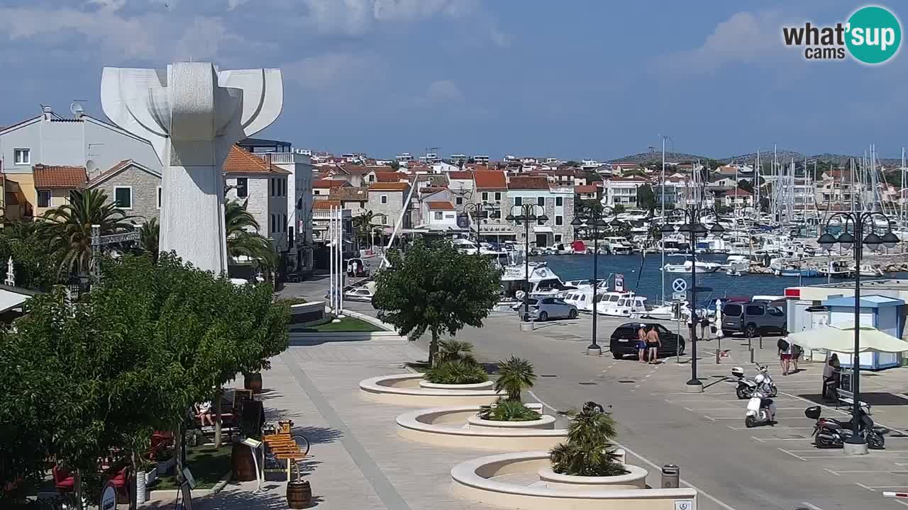 Vodice Live webcam – marina and  seafront