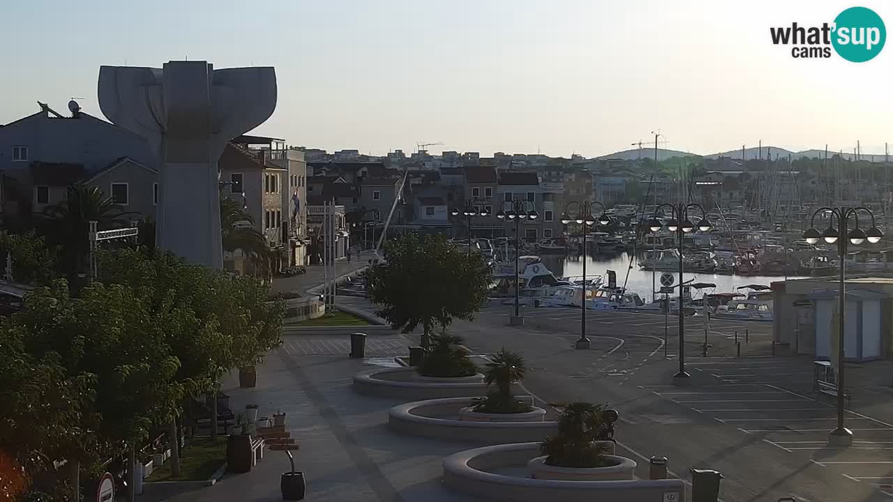 Vodice Live webcam – marina and  seafront