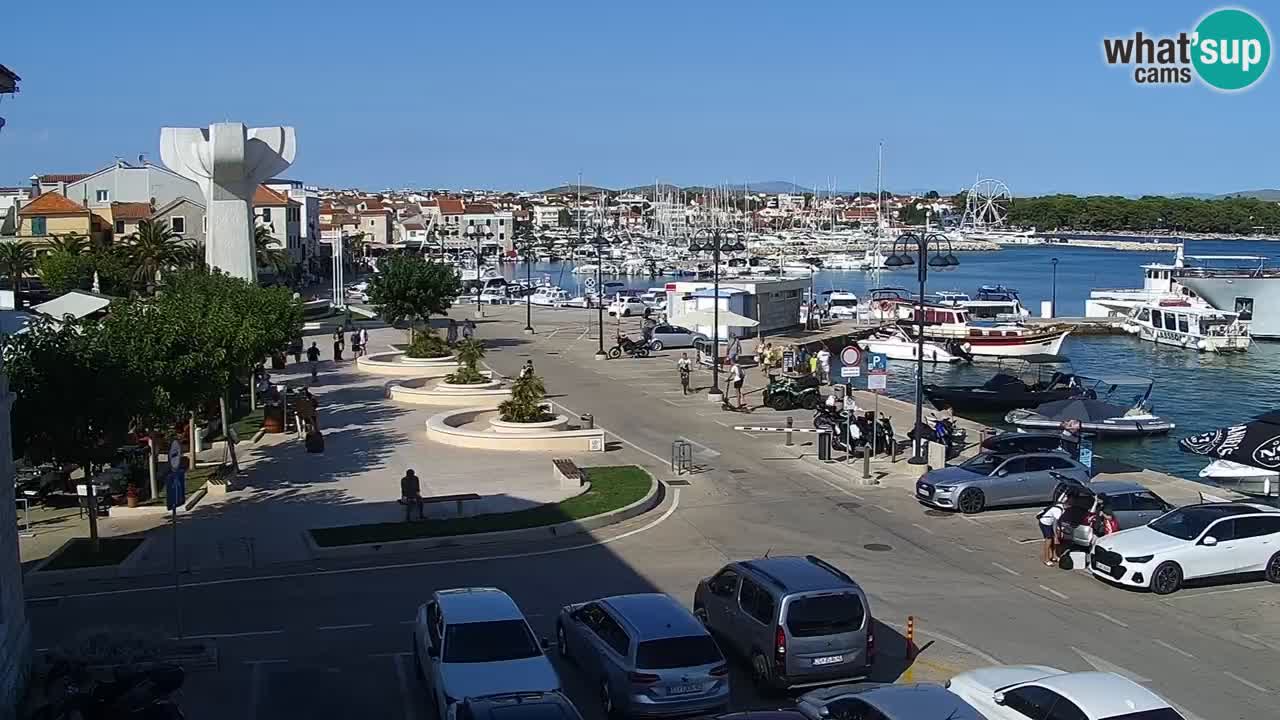 Vodice Live webcam – marina and  seafront