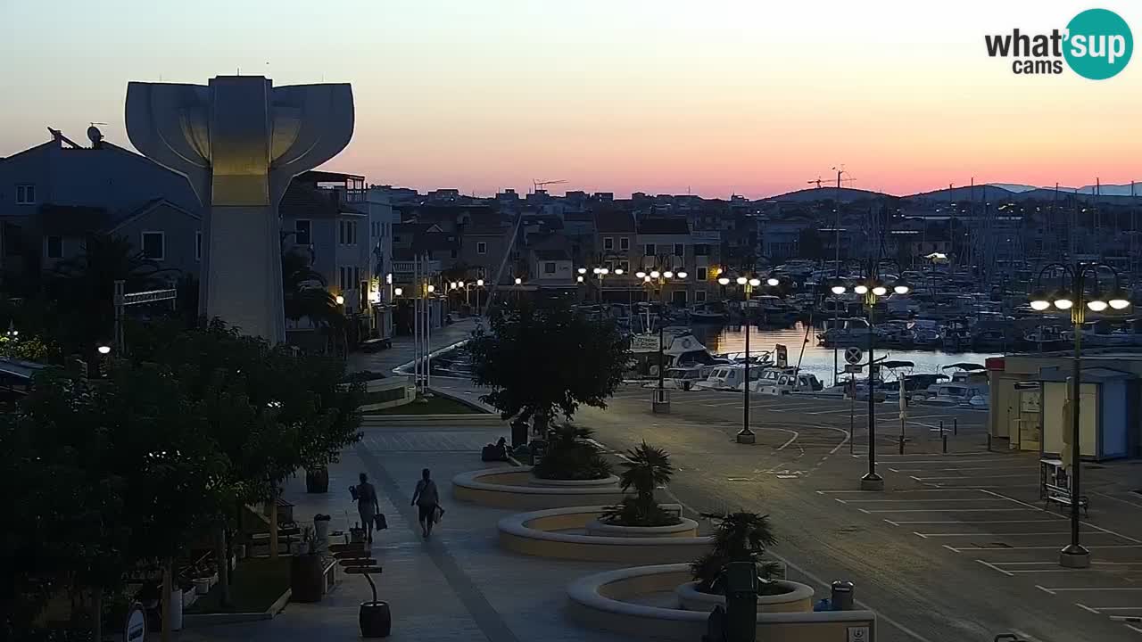Vodice Live webcam – marina and  seafront