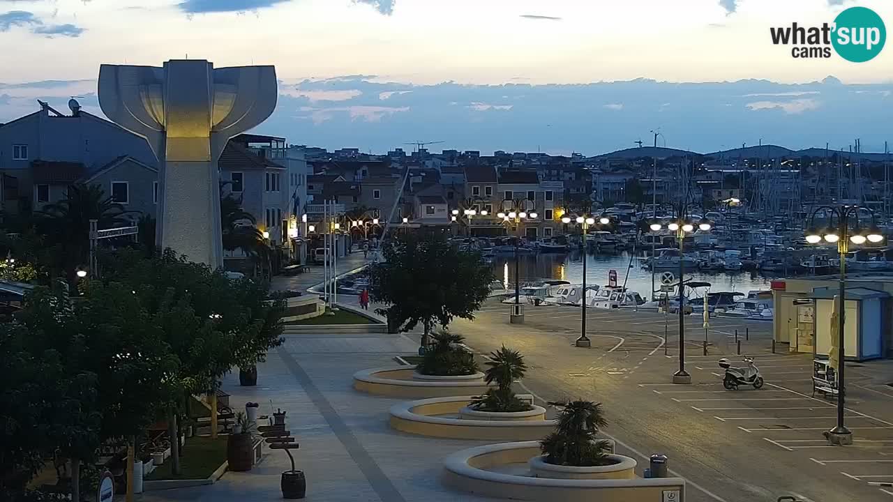 Vodice Live webcam – marina and  seafront