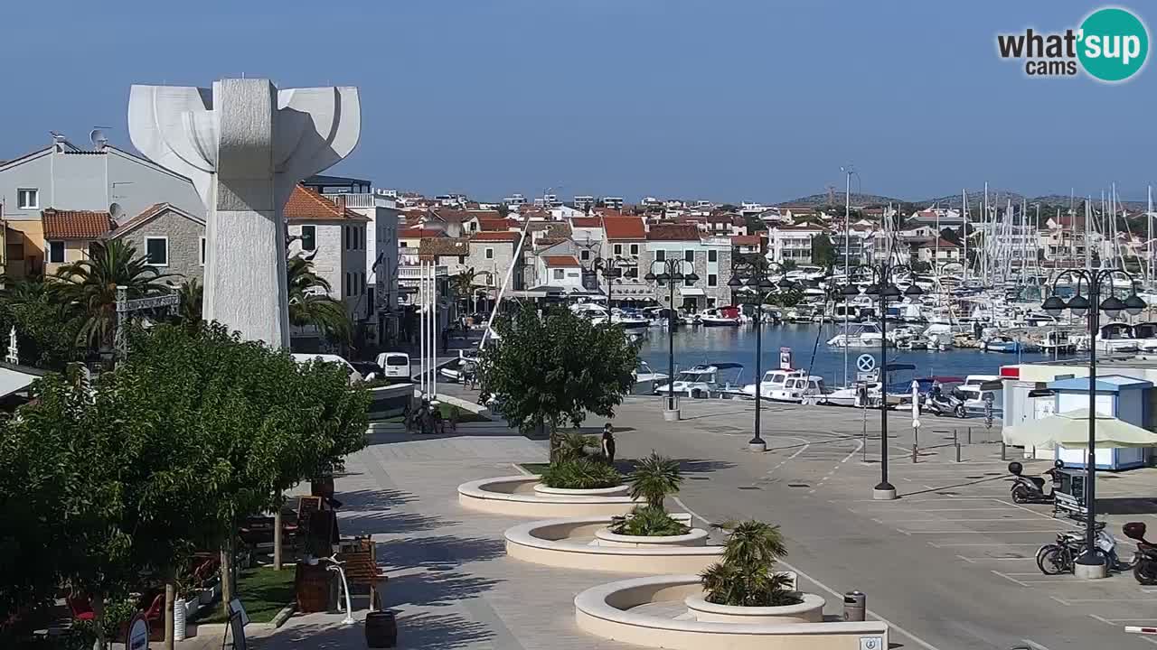 Vodice Live webcam – marina and  seafront