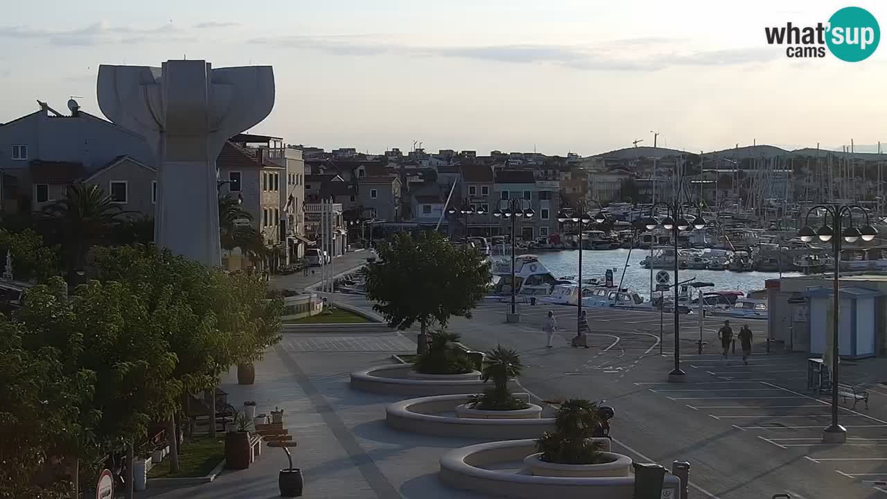 Vodice Live webcam – marina and  seafront