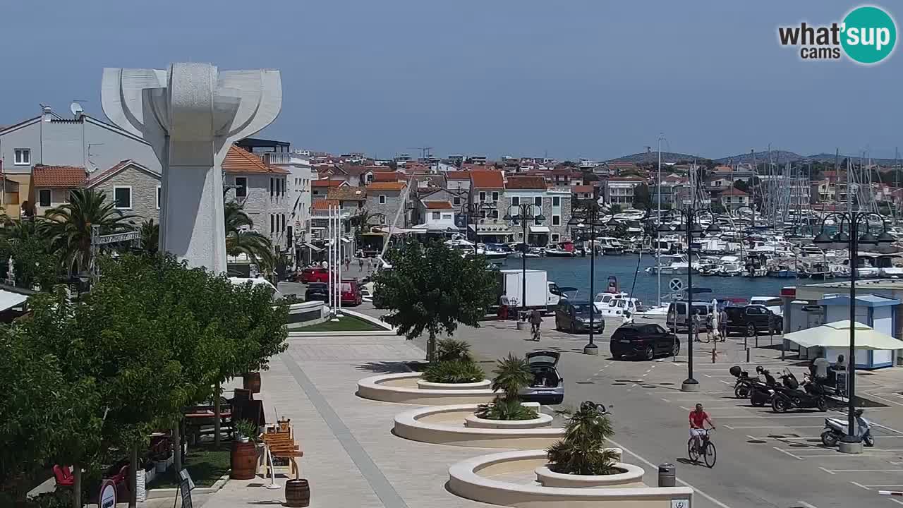 Vodice Live webcam – marina and  seafront