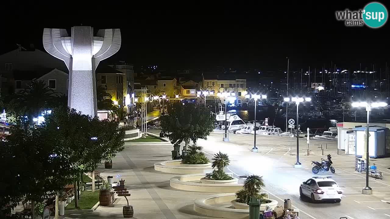 Vodice Live webcam – marina and  seafront