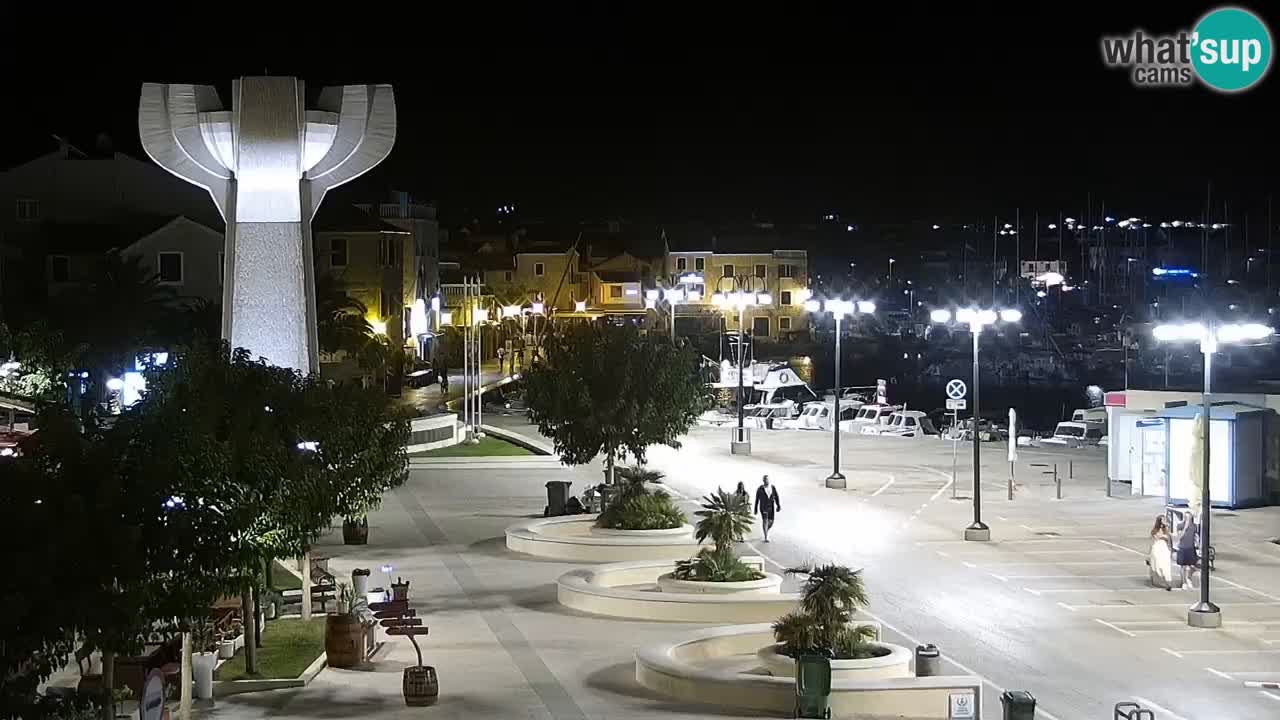 Vodice Live webcam – marina and  seafront