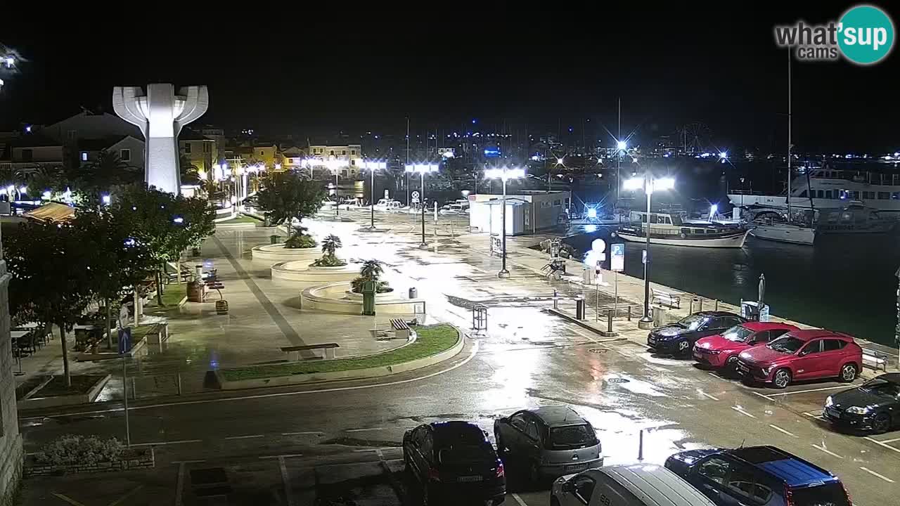 Vodice Live webcam – marina and  seafront