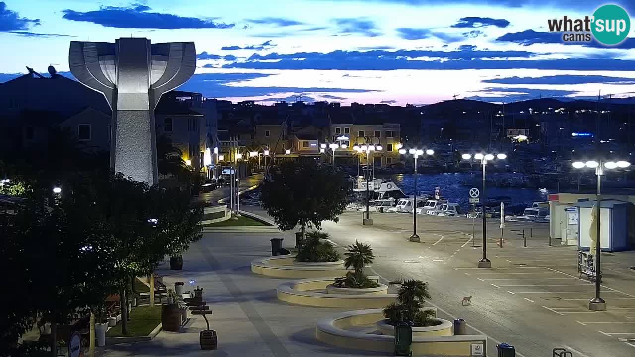 Vodice Live webcam – marina and  seafront