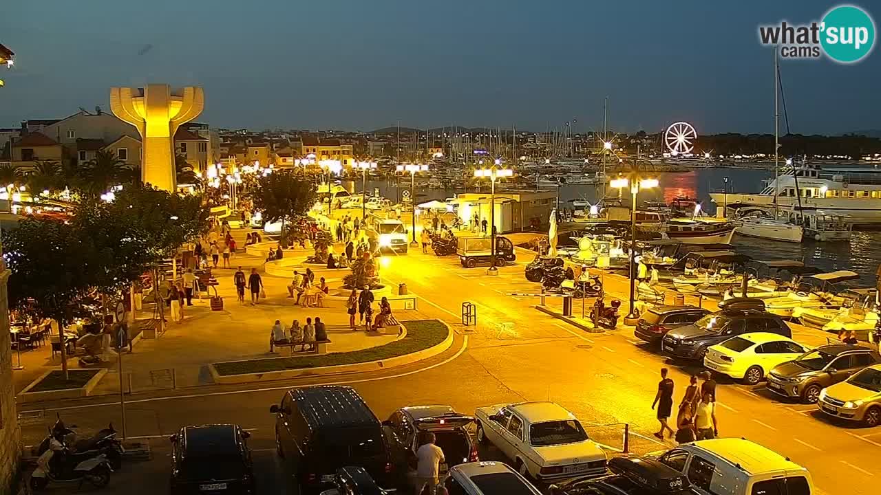 Vodice Live webcam – marina and  seafront