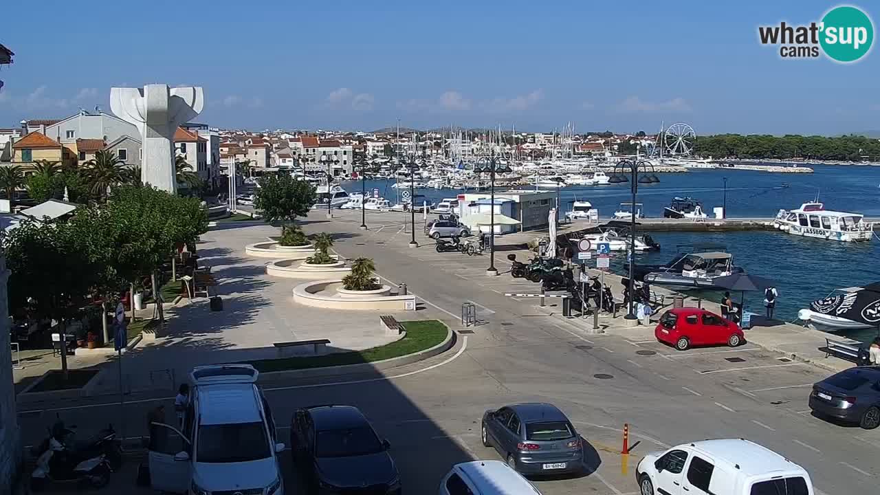 Vodice Live webcam – marina and  seafront