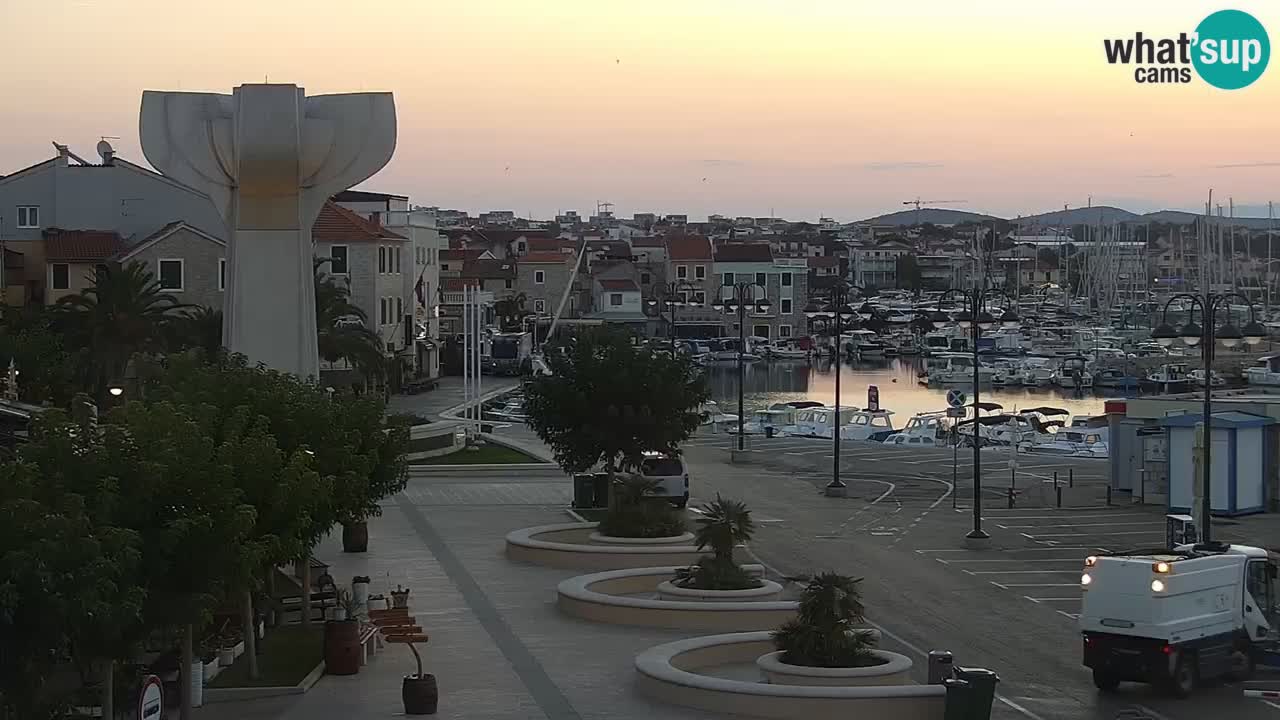 Vodice Live webcam – marina and  seafront