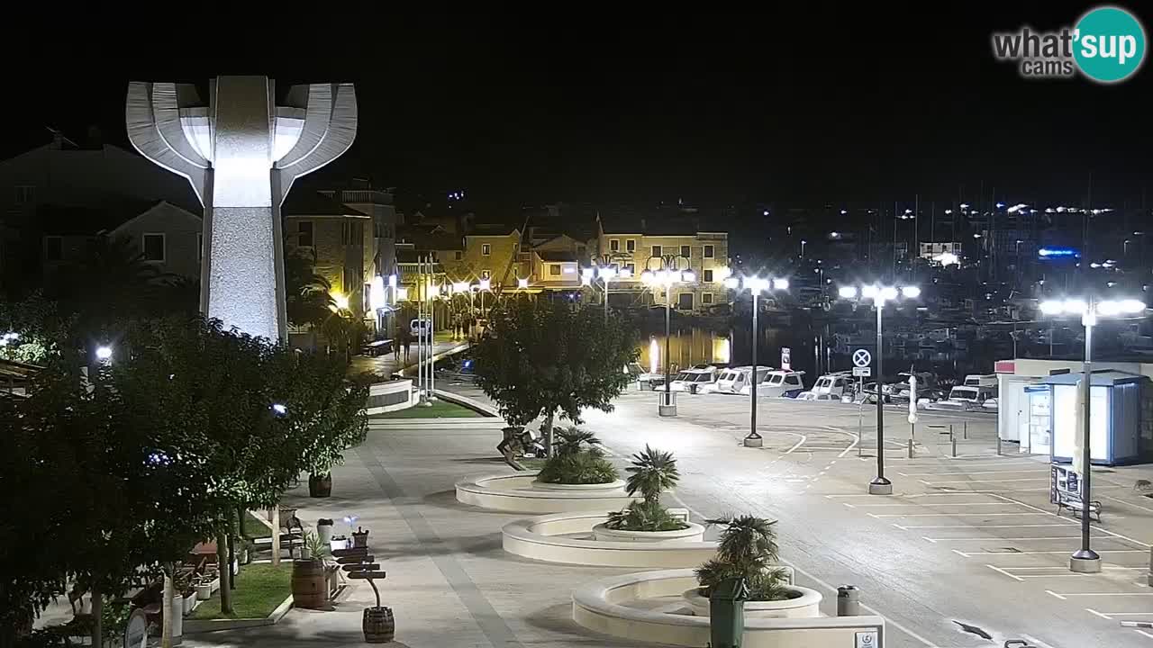 Vodice Live webcam – marina and  seafront