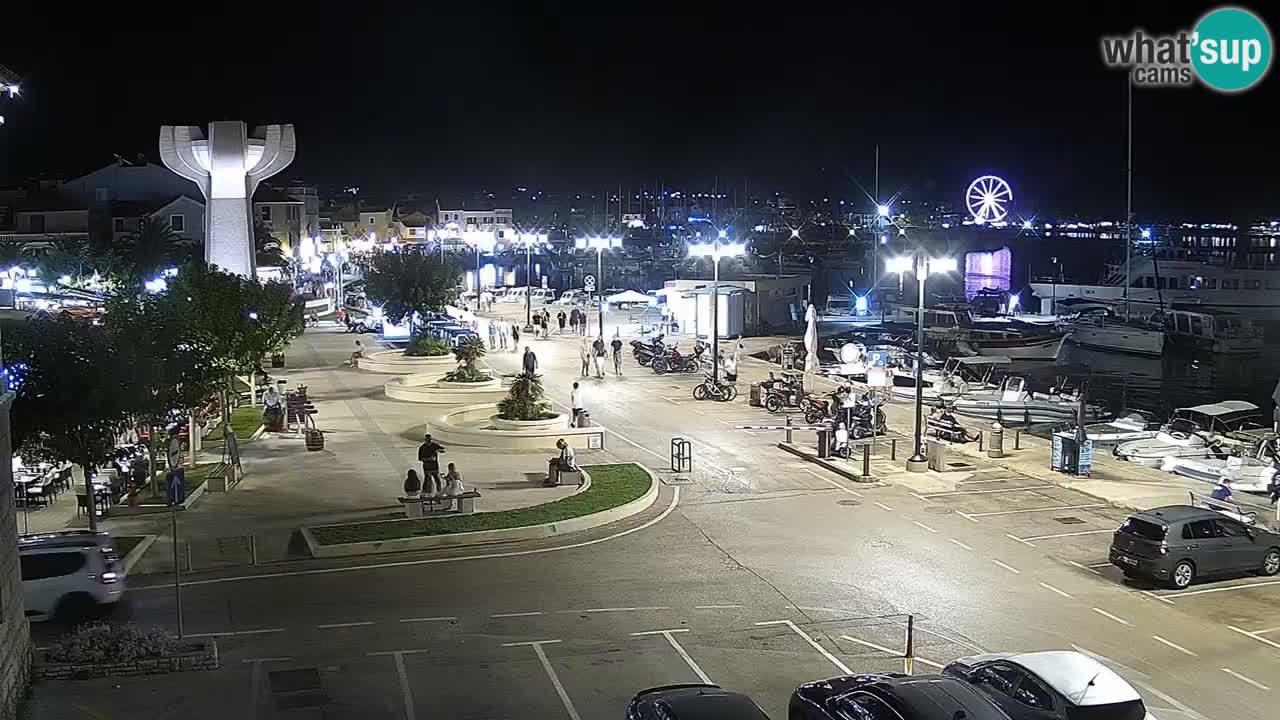 Vodice Live webcam – marina and  seafront
