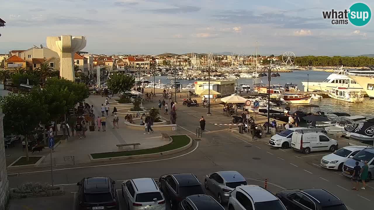 Vodice Live webcam – marina and  seafront