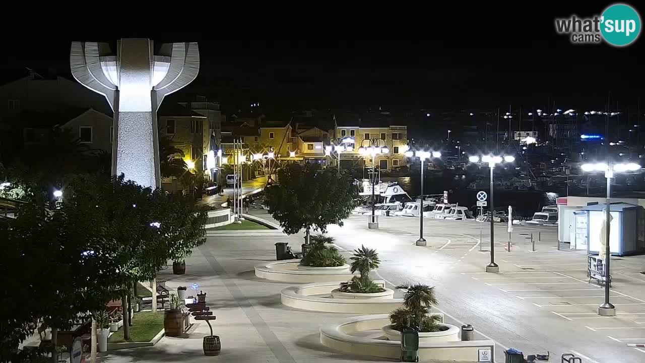 Vodice Live webcam – marina and  seafront