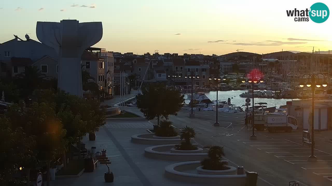 Vodice Live webcam – marina and  seafront
