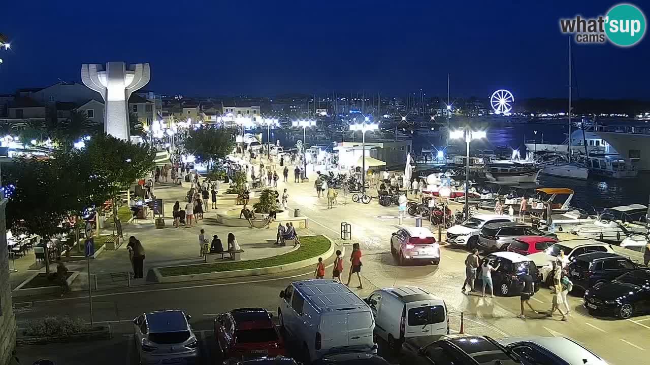 Vodice Live webcam – marina and  seafront