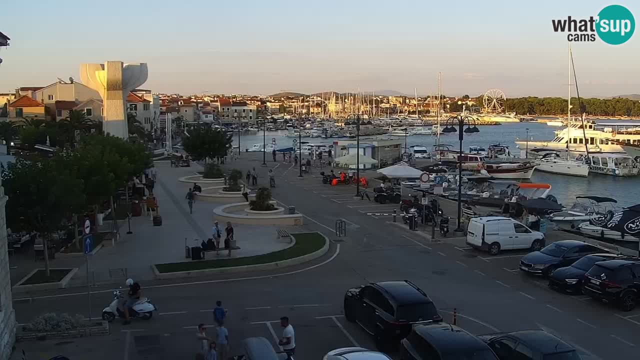 Vodice Live webcam – marina and  seafront