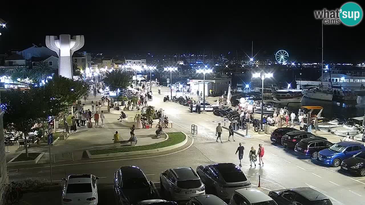 Vodice Live webcam – marina and  seafront