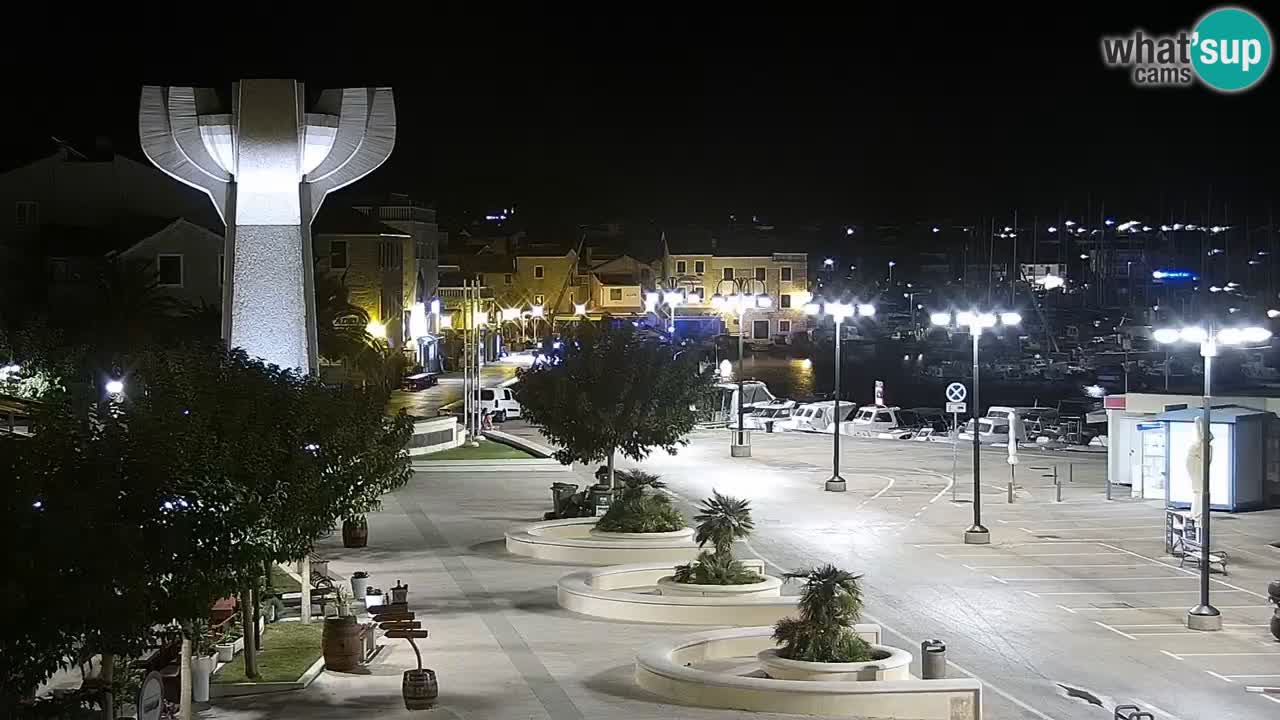 Vodice Live webcam – marina and  seafront