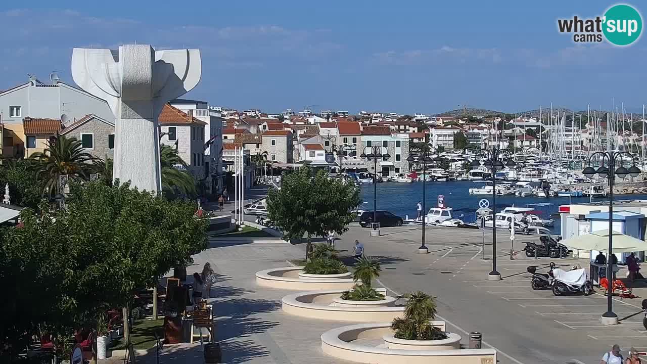 Vodice Live webcam – marina and  seafront