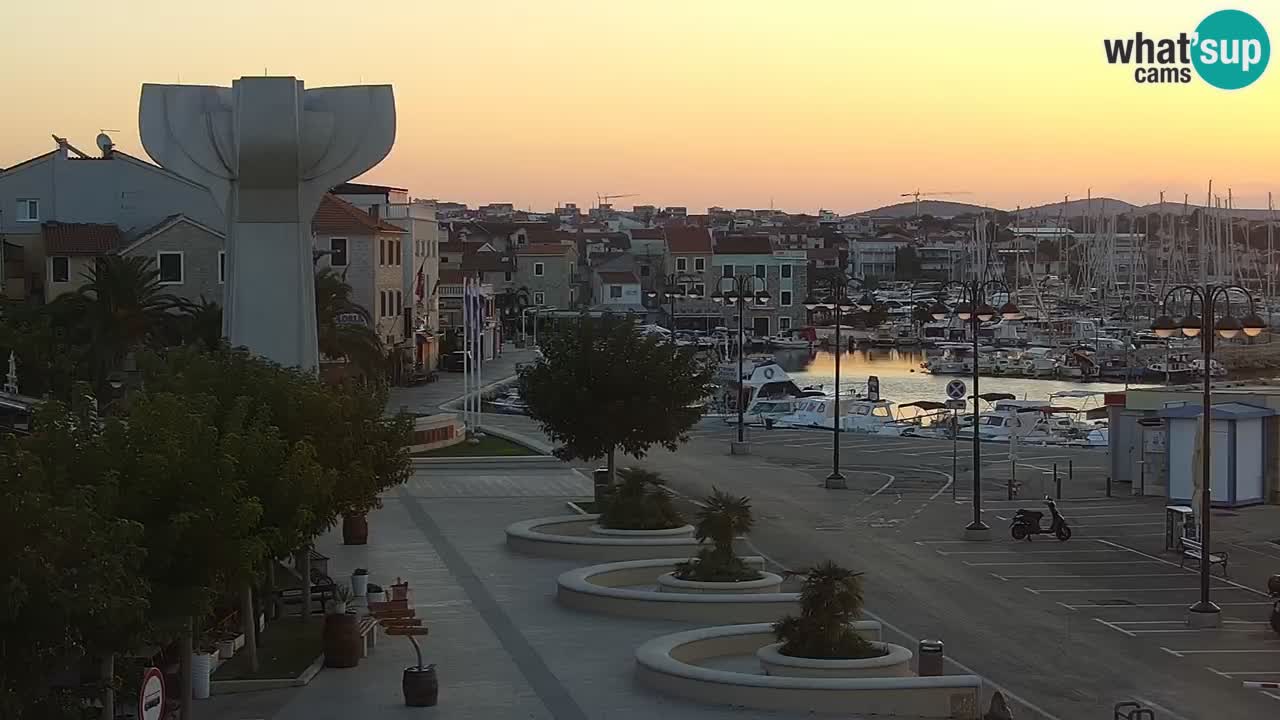 Vodice Live webcam – marina and  seafront