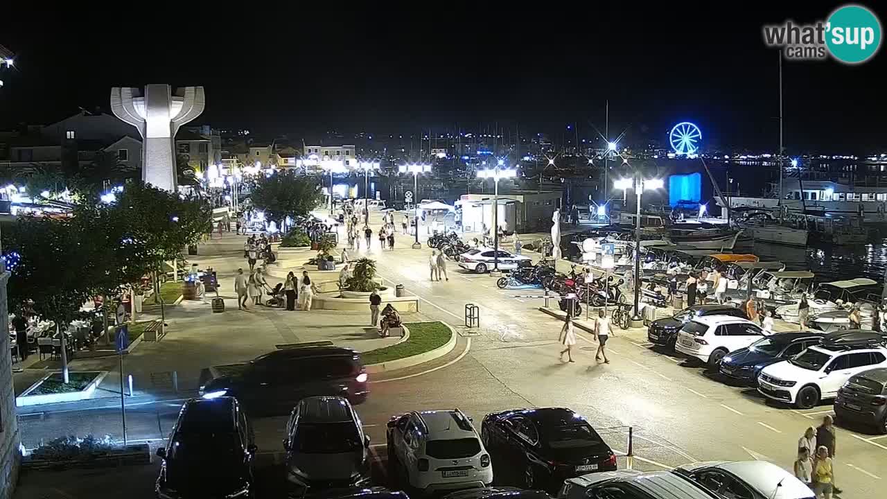 Vodice Live webcam – marina and  seafront
